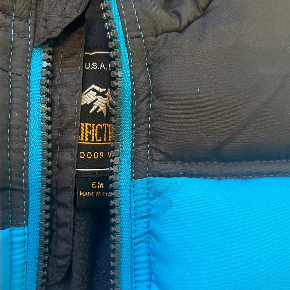 Pacific Trail Blue and Black Kids' Winter Jacket and Snow Pants Set 6 mth